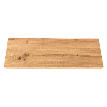 Ąžuolinė sieninė lentyna MURUM, lygus kraštas